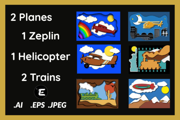 3D Papercut Bundle, Train, Plane: A Fresh Shape for Brand Storytelling