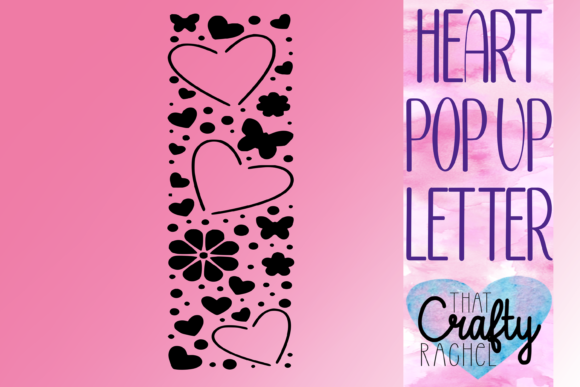 3D SVG Letter I Pop Up Heart Template for Branding & Marketing