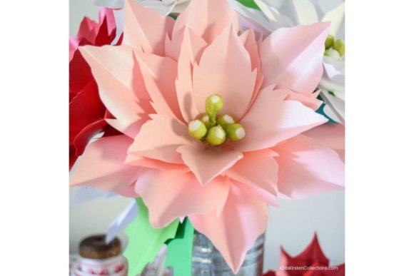 Bringing Holiday Cheer with Mistletoe and Snowy Poinsettia Paper Flower Templates