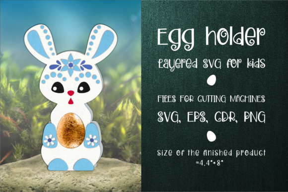 Bunny Chocolate Egg Holder Template SVG