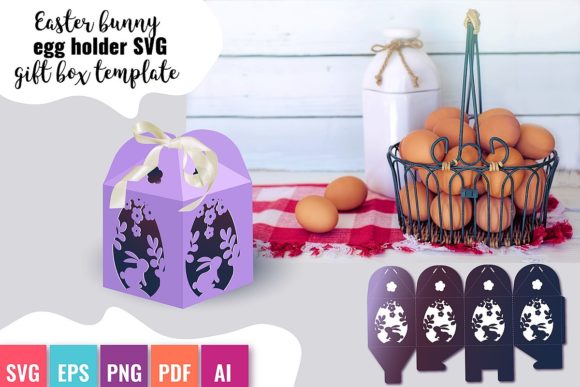 Easter Bunny Egg Holder 3D SVG for Crafting & Handmade Business