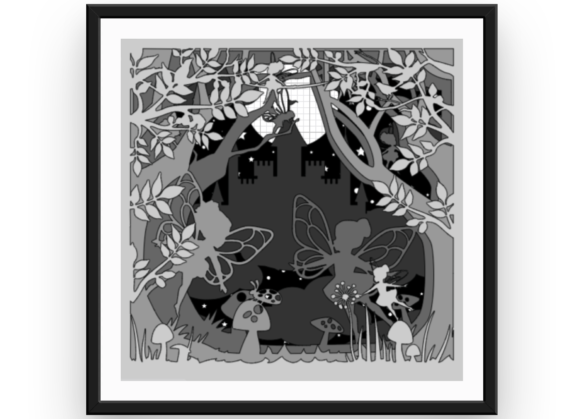 Fairy Castle Shadow Box Template: 3D SVG Magic for Brand Storytelling
