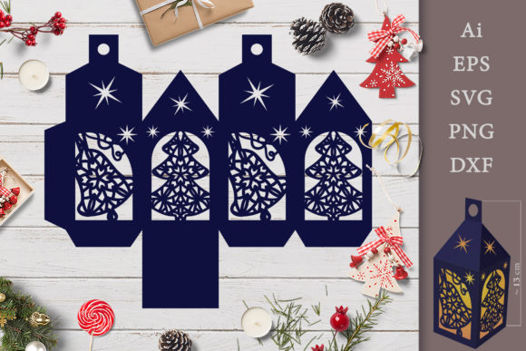 Flashlight SVG New Year Stencil: A 3D Christmas Design for Festive Branding