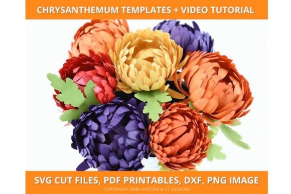 h1Chrysanthemum Paper Flower Templates: 3D SVG for Branding & Marketing Visuals/h1