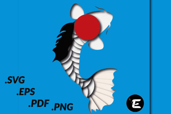 Koi Fish 3D SVG: A Versatile Animal Design for Crafters & Etsy Sellers