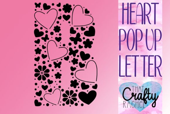 Letter B Pop Up Heart Template: A 3D SVG Design for Emotional Brand Moments