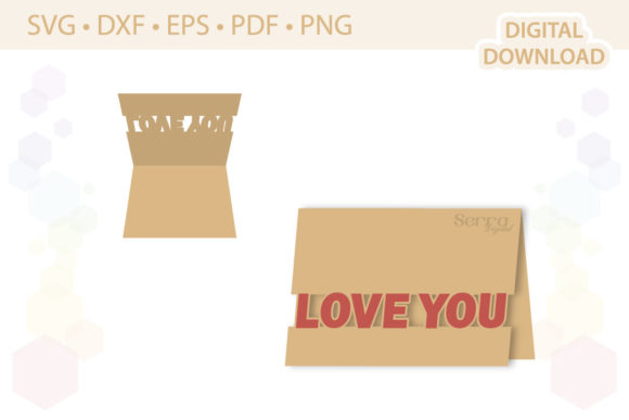 Love You Card Template: A 3D SVG Design for Editorial and Web Content