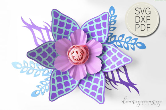 Mermaid Paper Flower Template