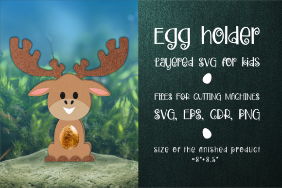 Moose Christmas Chocolate Egg Holder SVG