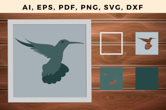 Multi Layer Bird Frame Wall Cut File: A 3D SVG Shadow Box for Visual Storytelling