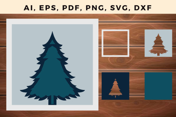 Multi Layer Christmas Tree Frame: A 3D SVG Design for Festive Editorial Appeal