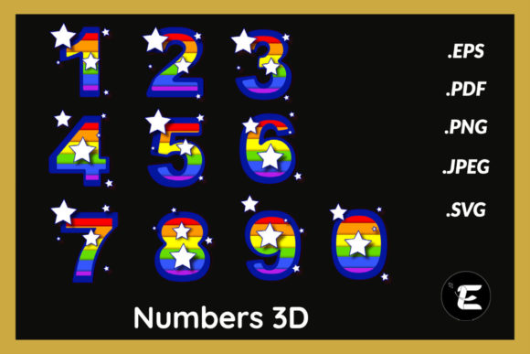 Numbers 3D SVG for Shadow Boxes & Real Crafting Projects