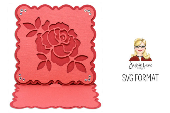 Rose Easel Card: A Versatile 3D SVG for Local Business Branding and Packaging