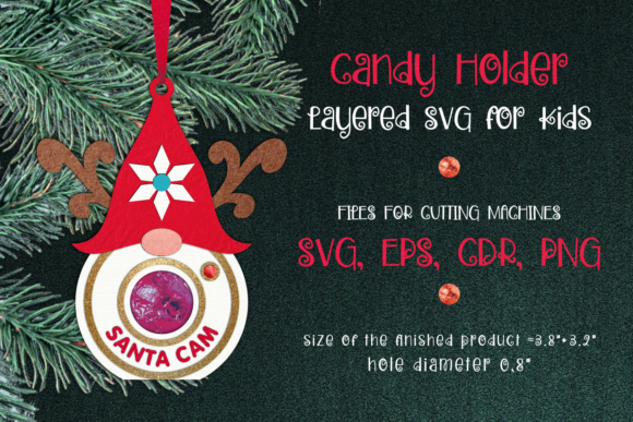 Santa Cam Gnome 3D SVG for Christmas Crafting Magic