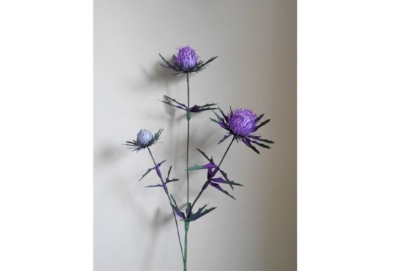 Thistle Paper Flower Templates: 3D SVG Designs for Authentic Brand Packaging