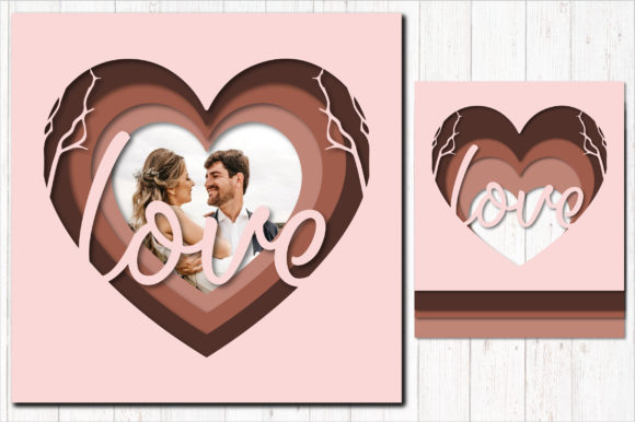 Valentine’s Day Photo Paper Shadow Box: 3D SVG for Romantic Branding